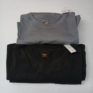 2 Brahma Long Sleeve Core Work T-Shirt 3XL 54-56 Gray And Black Pocket Tee